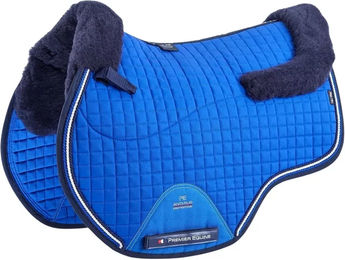 Premier Equine Pony Sattelunterlage mit dämpfender Merino-Wolle in Blau – Bild 1 von 1
