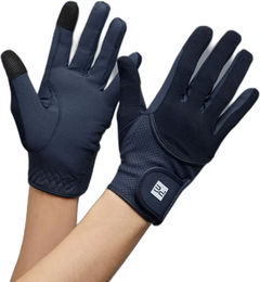 Produktbild von Premier Equine Presa Reithandschuhe aus Mesh und Kunstleder Blau XXL Unisex