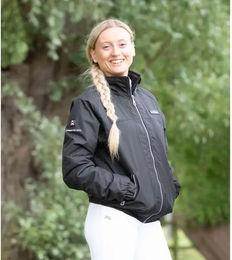Premier Equine Pro Rider Wasserdichte Reitjacke für Damen und Herren Schwarz XL – Bild 1 von 2