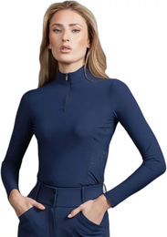 Produktbild von Premier Equine Prospero Reitshirt Damen Langarm Blau Größe 44
