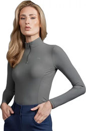 Produktbild von Premier Equine Prospero Reitshirt Damen Langarm Grau Größe 38