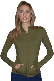 Premier Equine Prospero Slimline Reitjacke für Damen in Grün aus Stoff für den Sommer – Bild 1 von 1