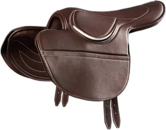 Produktbild von Premier Equine Racing Pferdesattel aus Leder mit halbem Sattelbaum in Braun