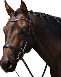 Produktbild von Premier Equine Reiterbraut San Paolo Trense aus Leder in Braun für Vollblut/VB