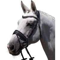 Produktbild von Premier Equine Reiterbraut Veneto Trense aus Leder in Schwarz Full