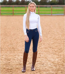 Premier Equine Reithose Milliania Damen mit Grip in Blau Gold oder Rosa Größe 42 – Bild 1 von 2
