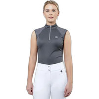 Produktbild von Premier Equine Reitshirt Derina Ärmelloses Reittrikot für Damen in Grau