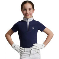 Produktbild von Premier Equine Reitshirt Maria für Mädchen aus Baumwolle Blau Größe 13/14 Jahre