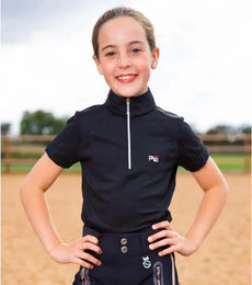 Produktbild von Premier Equine Reitshirt Mini Remisa für Mädchen in Schwarz Größe 7/8 Jahre