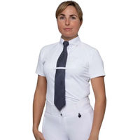 Produktbild von Premier Equine Reitturnierhemd Luciana Damen Kurzarm Weiß Baumwolle Größe 42