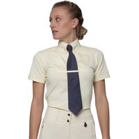 Produktbild von Premier Equine Reitturnierhemd Luciana Kurzarm Damen aus Baumwolle Weiß Beige