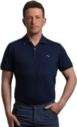Produktbild von Premier Equine Respiro Reit-Poloshirt für Herren aus Baumwolle Blau Größe S