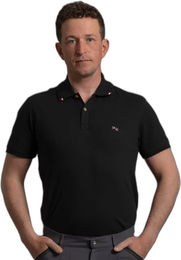 Produktbild von Premier Equine Respiro Reit-Poloshirt für Herren aus Baumwolle Schwarz Größe M