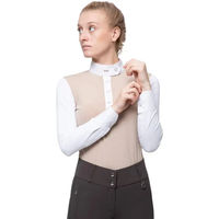 Produktbild von Premier Equine Rossini Lycra Turnierpolo Damen Beige Größe 40