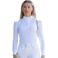 Produktbild von Premier Equine Rossini Lycra Turnierpolo Damen Weiß Größe 36