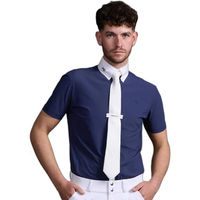 Produktbild von Premier Equine Rubato Turnier-Poloshirt für Herren aus Baumwolle Blau Größe L