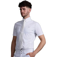 Produktbild von Premier Equine Rubato Turnier-Poloshirt für Herren aus Baumwolle Weiß Größe L