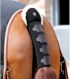 Premier Equine Rutschfester Schweifschoner mit Fell aus Neopren in Schwarz – Bild 1 von 1