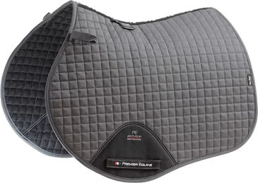 Premier Equine Satteldecke für Pferde aus Baumwolle Close Contact GP Grau – Bild 1 von 5