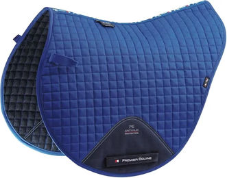 Premier Equine Satteldecke für Pferde aus Baumwolle Close Contact X-Country Blau XL – Bild 1 von 5