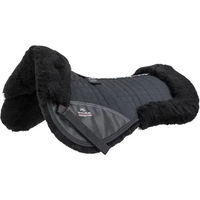 Produktbild von Premier Equine Sattelpad für Pferde aus Merinowolle in Schwarz Full