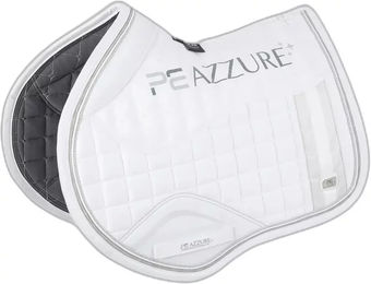 Produktbild von Premier Equine Sattelunterlage Azzure für Pferde aus Satin und Polyester rutschfest in Blau Weiß