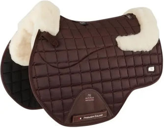 Premier Equine Sattelunterlage für Pferde Atlantis CC aus Satin und Wolle in Braun – Bild 1 von 4