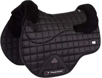 Premier Equine Sattelunterlage für Pferde Atlantis CC aus Satin und Wolle in Schwarz – Bild 1 von 2