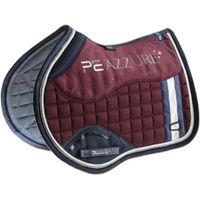Produktbild von Premier Equine Sattelunterlage für Pferde aus Satin und Polyester rutschfest in Blau oder Rot