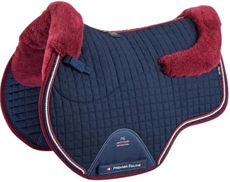 Premier Equine Springschabracke aus Merinowolle CC European Square Blau – Bild 1 von 3