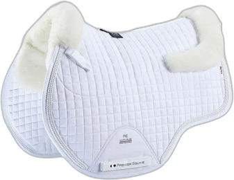 Produktbild von Premier Equine Springschabracke aus Merinowolle CC European Square in Weiß und Natur