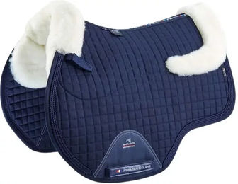 Premier Equine Springschabracke CC European Square aus Merinowolle in Blau – Bild 1 von 2