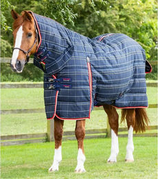 Premier Equine Stalldecke für Pferde mit Halsteil in Blau – Bild 1 von 5