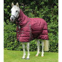 Produktbild von Premier Equine Stalldecke für Pferde mit Halswärmer aus Polyester in Rot