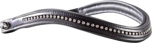 Produktbild von Premier Equine Stirnband für Pferde mit Diamanten aus Leder in Schwarz