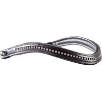 Produktbild von Premier Equine Stirnband für Pferde mit Diamanten aus Leder in Schwarz