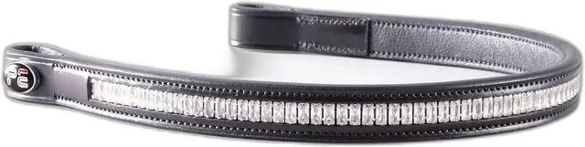 Produktbild von Premier Equine Stirnband mit Kristall aus Leder in Schwarz XFull