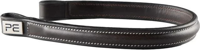 Premier Equine Stirnband Raised Jump aus Leder für Pferde und Ponys in Braun oder Schwarz – Bild 1 von 1