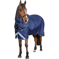 Produktbild von Premier Equine Stratus 600D Series Outdoor-Pferdedecke mit Halsabdeckung in Blau