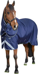 Produktbild von Premier Equine Stratus 600D Series Outdoor-Pferdedecke mit Halsabdeckung in Blau