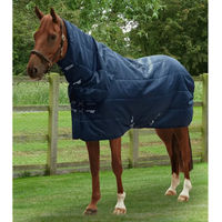 Produktbild von Premier Equine Stratus Stalldecke für Pferde mit Halsabdeckung in Blau