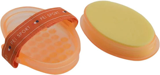 Produktbild von Premier Equine Striegel mit Schwamm aus Kunststoff in Orange