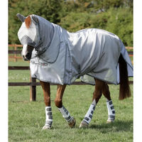 Produktbild von Premier Equine Super Lite Fliegendecke für Pferde aus Nylon in Grau und Silber