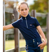 Produktbild von Premier Equine Technisches Reitshirt für Mädchen Mini Remisa Blau 7/8 Jahre