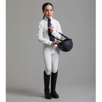 Produktbild von Premier Equine Tessa Mädchen Turnier-Reithemd aus Baumwolle Weiß Größe 5/6 Jahre