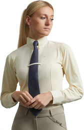 Produktbild von Premier Equine Tessa Reitshirt Damen aus Baumwolle in Beige und Weiß
