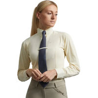 Produktbild von Premier Equine Tessa Reitshirt Damen aus Baumwolle in Beige und Weiß