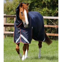 Produktbild von Premier Equine Titan Outdoor-Decke mit Halsteil aus Nylon in Blau