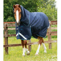 Produktbild von Premier Equine Titan Outdoor-Decke mit Halsteil aus Nylon in Blau