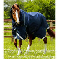 Produktbild von Premier Equine Titan Outdoor-Decke mit Halsteil aus Nylon in Blau